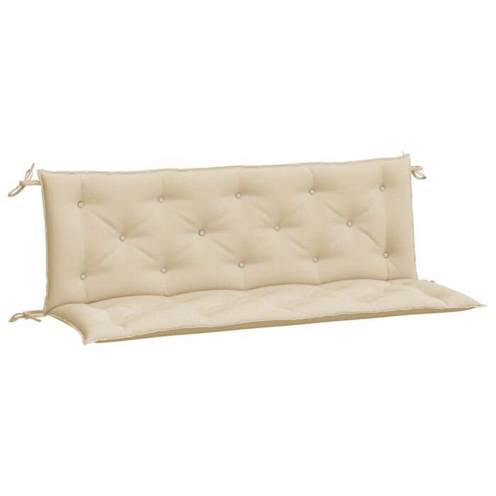 Coussins de banc jardin lot de 2 beige 150x50x7 cm tissu Oxford – Image 3