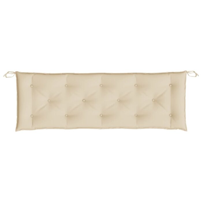 Coussins de banc jardin lot de 2 beige 150x50x7 cm tissu Oxford – Image 4