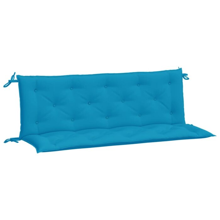 Coussins de banc de jardin lot de 2 bleu clair tissu Oxford – Image 3