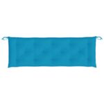 Coussins de banc de jardin lot de 2 bleu clair tissu Oxford – Image 4