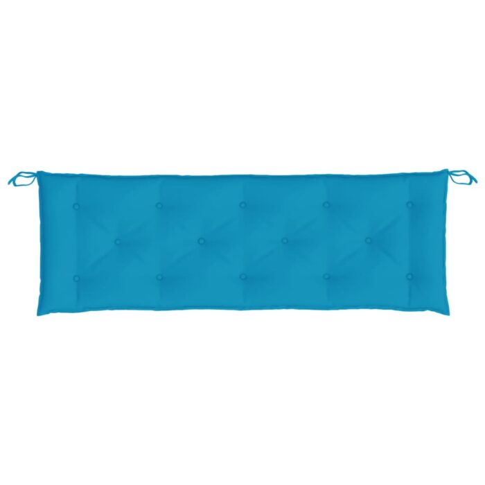 Coussins de banc de jardin lot de 2 bleu clair tissu Oxford – Image 4
