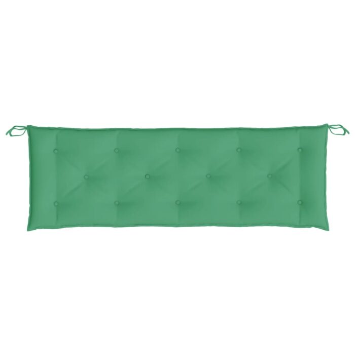 Coussins de banc jardin lot de 2 vert 150x50x7 cm tissu Oxford – Image 4
