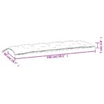 Coussins de banc jardin lot de 2 vert 150x50x7 cm tissu Oxford – Image 7