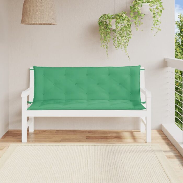 VXL8720845711184_m_en_hd_1.jpg Coussins de banc jardin lot de 2 vert 150x50x7 cm tissu Oxford – Image 1