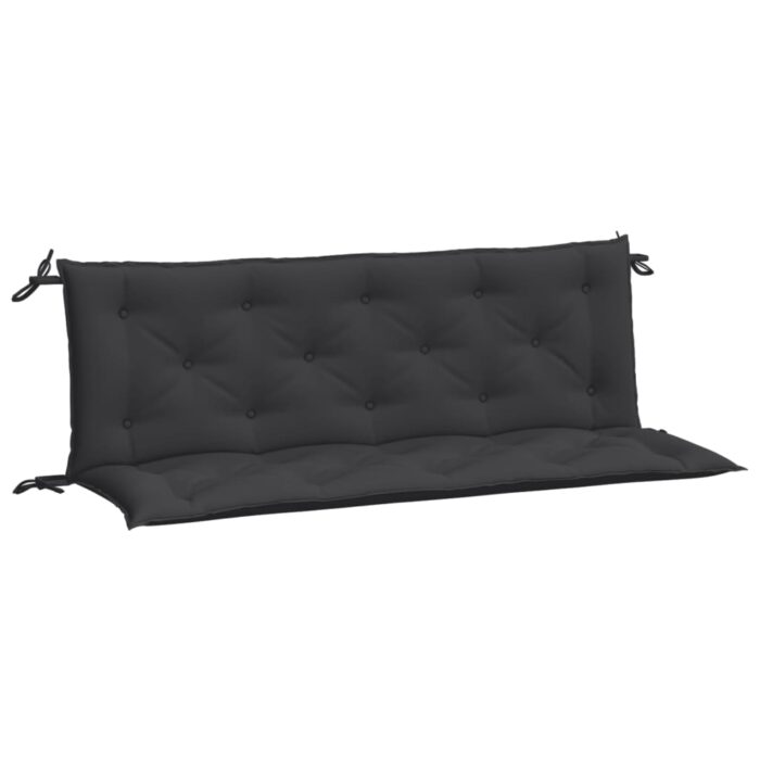 Coussins de banc jardin lot de 2 noir 150x50x7 cm tissu Oxford – Image 3