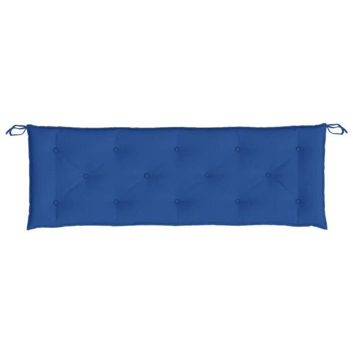 Coussins de banc jardin lot de 2 bleu 150x50x7 cm tissu Oxford – Image 4
