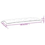 Coussins de banc de jardin lot de 2 motif de feuilles tissu – Image 7