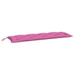 Coussins de banc de jardin lot de 2 rose 150x50x7 cm tissu – Image 2