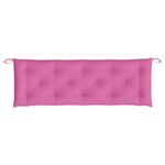 Coussins de banc de jardin lot de 2 rose 150x50x7 cm tissu – Image 3