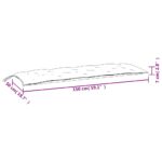 Coussins de banc de jardin lot de 2 rose 150x50x7 cm tissu – Image 7