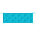 Coussins de banc de jardin lot de 2 turquoise 150x50x7 cm tissu – Image 3