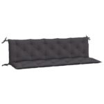 Coussins de banc de jardin lot de 2 anthracite tissu Oxford – Image 3