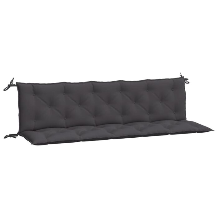 Coussins de banc de jardin lot de 2 anthracite tissu Oxford – Image 3
