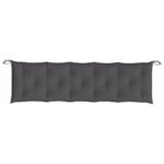 Coussins de banc de jardin lot de 2 anthracite tissu Oxford – Image 4