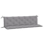 Coussins de banc jardin lot de 2 gris 180x50x7 cm tissu Oxford – Image 3
