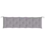 Coussins de banc jardin lot de 2 gris 180x50x7 cm tissu Oxford – Image 4
