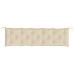 Coussins de banc jardin lot de 2 beige 180x50x7 cm tissu Oxford – Image 4
