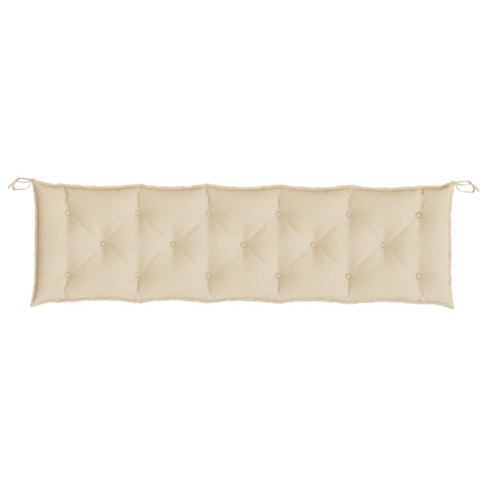 Coussins de banc jardin lot de 2 beige 180x50x7 cm tissu Oxford – Image 4