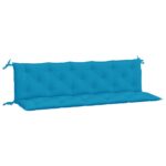 Coussins de banc de jardin lot de 2 bleu clair tissu Oxford – Image 3