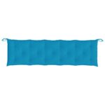 Coussins de banc de jardin lot de 2 bleu clair tissu Oxford – Image 4