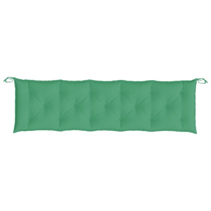 Coussins de banc jardin lot de 2 vert 180x50x7 cm tissu Oxford – Image 4