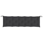 Coussins de banc jardin lot de 2 noir 180x50x7 cm tissu Oxford – Image 4