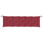 Coussins de banc de jardin lot de 2 rouge bordeaux tissu Oxford – Image 4