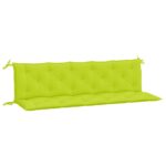 Coussins de banc de jardin lot de 2 vert vif tissu Oxford – Image 3