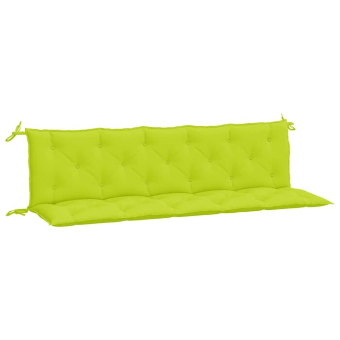 Coussins de banc de jardin lot de 2 vert vif tissu Oxford – Image 3