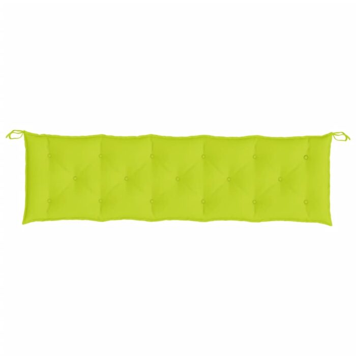 Coussins de banc de jardin lot de 2 vert vif tissu Oxford – Image 4