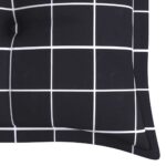 Coussins de banc de jardin lot de 2 motif à carreaux noir – Image 5