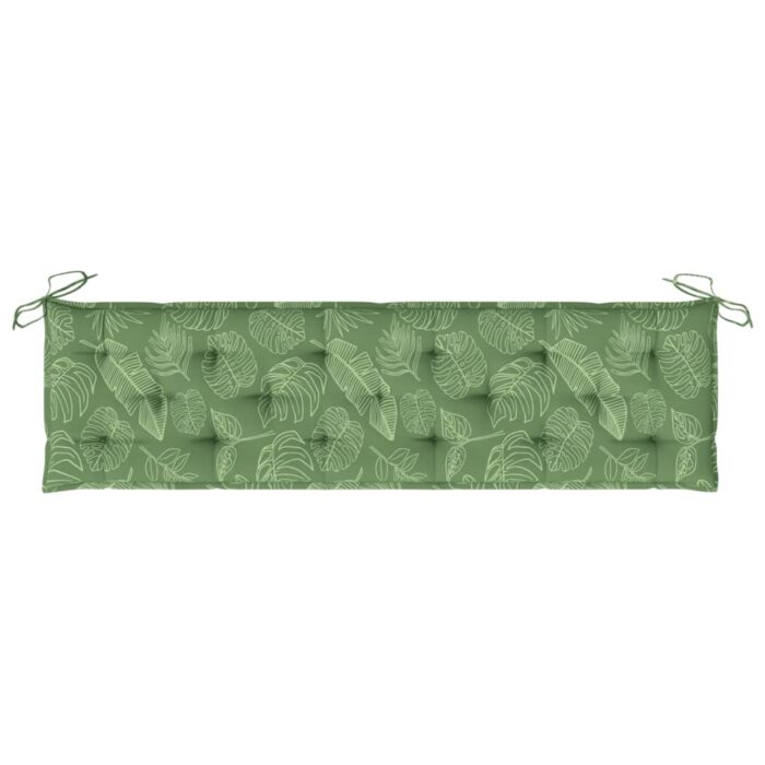 Coussins de banc jardin lot de 2 motif de feuilles tissu Oxford – Image 2