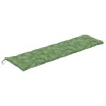 Coussins de banc jardin lot de 2 motif de feuilles tissu Oxford – Image 3