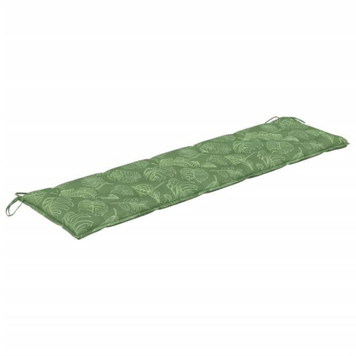 Coussins de banc jardin lot de 2 motif de feuilles tissu Oxford – Image 3
