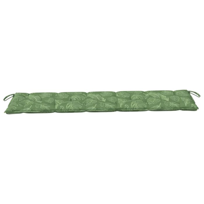 Coussins de banc jardin lot de 2 motif de feuilles tissu Oxford – Image 4