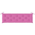 Coussins de banc de jardin lot de 2 rose tissu Oxford – Image 2