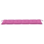 Coussins de banc de jardin lot de 2 rose tissu Oxford – Image 4