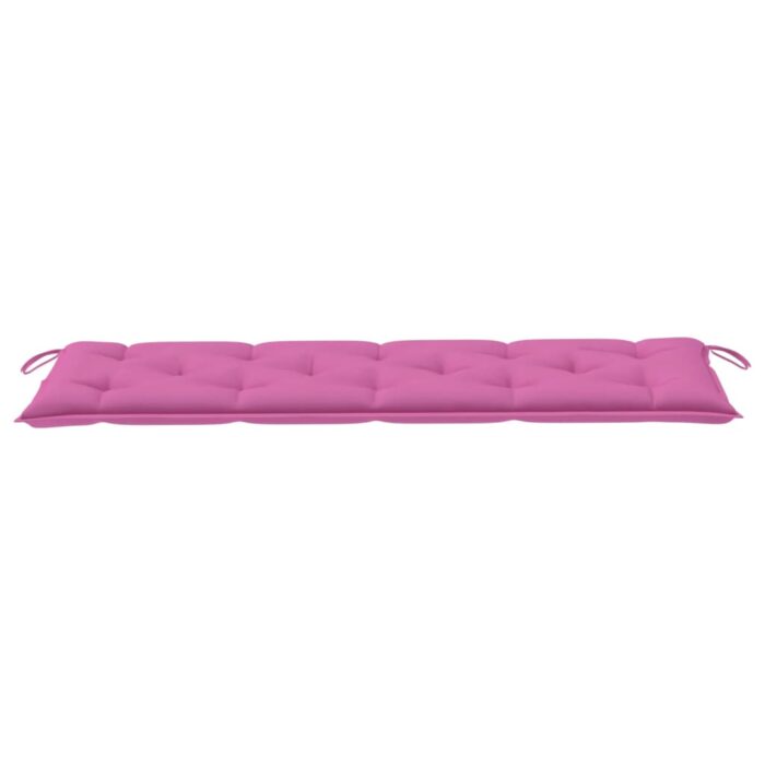 Coussins de banc de jardin lot de 2 rose tissu Oxford – Image 4