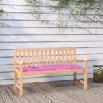 Coussins de banc de jardin lot de 2 rose tissu Oxford