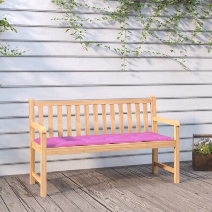 Coussins de banc de jardin lot de 2 rose tissu Oxford