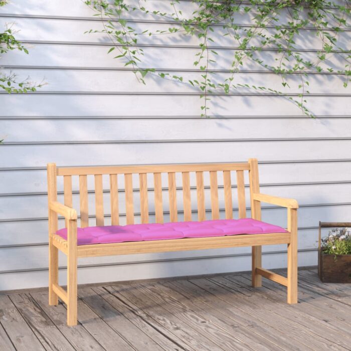 Coussins de banc de jardin lot de 2 rose tissu Oxford – Image 1
