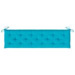 Coussins de banc de jardin lot de 2 turquoise tissu Oxford – Image 2
