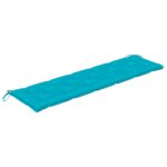 Coussins de banc de jardin lot de 2 turquoise tissu Oxford – Image 3