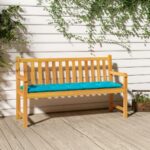 Coussins de banc de jardin lot de 2 turquoise tissu Oxford