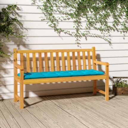 Coussins de banc de jardin lot de 2 turquoise tissu Oxford