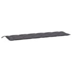 Coussins de banc de jardin lot de 2 anthracite tissu Oxford – Image 2