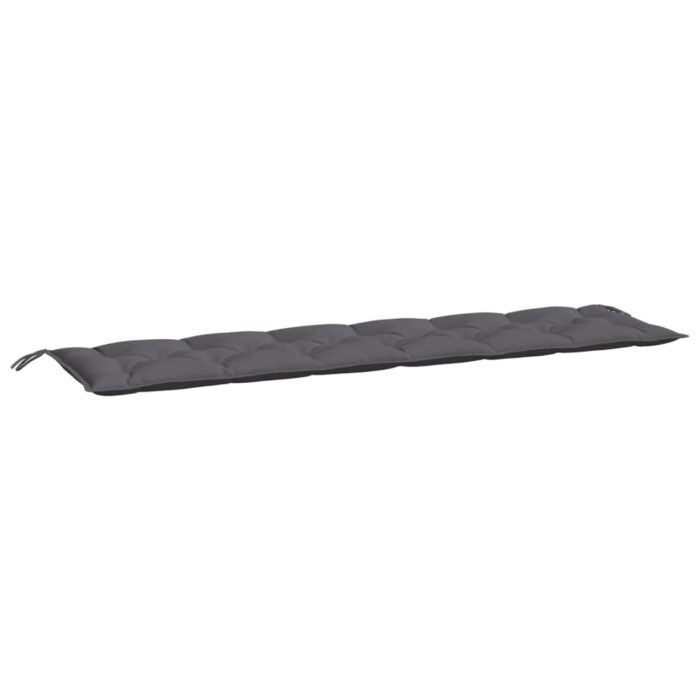 Coussins de banc de jardin lot de 2 anthracite tissu Oxford – Image 2