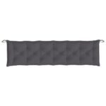 Coussins de banc de jardin lot de 2 anthracite tissu Oxford – Image 3