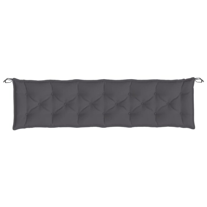 Coussins de banc de jardin lot de 2 anthracite tissu Oxford – Image 3