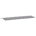 Coussins de banc jardin lot de 2 gris 200x50x7 cm tissu Oxford – Image 2